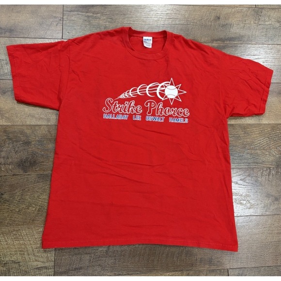 MLB Other - Vintage Philadelphia Phillies Strike Phorce Graphic Tee Red XL MLB